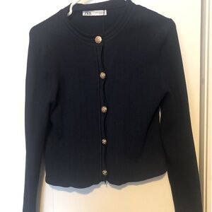 Zara cardigan. Navy with gold buttons. Size xlarge